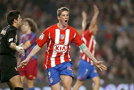 Fernando Torres - tvåmålsskytt mot Barcelona.