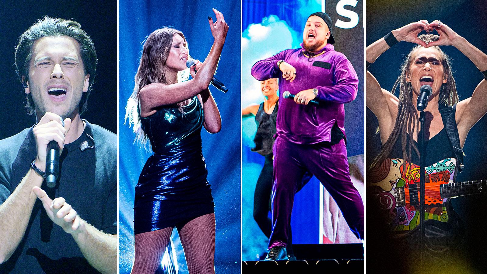 Victor Crone, Hanna Ferm, Anis Don Demina och Mariette är fyra av artisterna i finalen av Melodifestivalen 2020.
