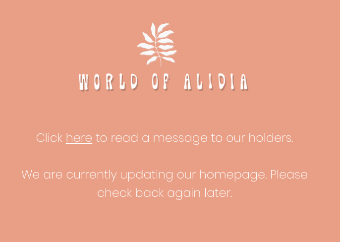 World of Alidias hemsida.