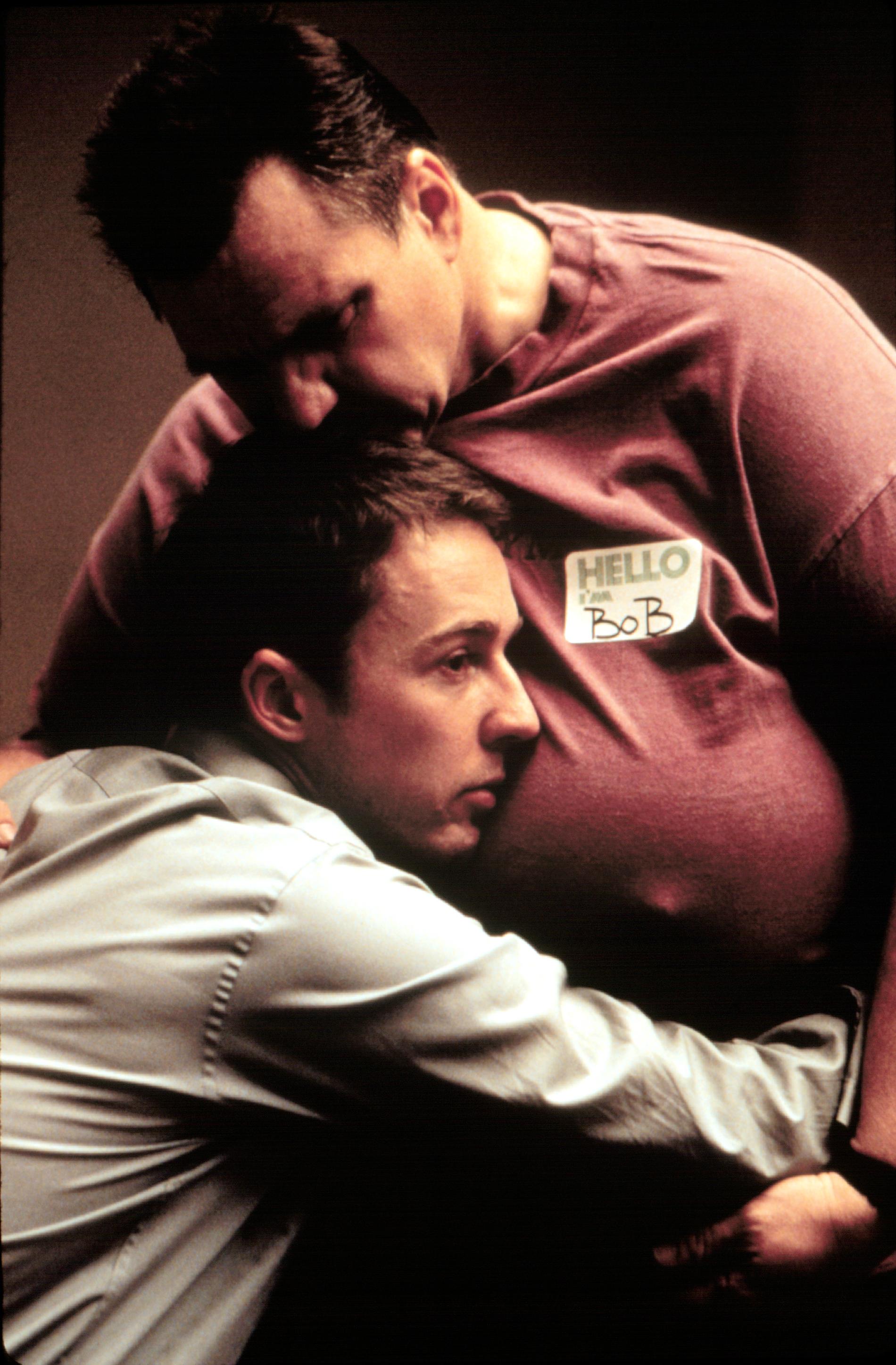 Edward Norton och Meat Loaf i filmen ”Fight club” 1999.