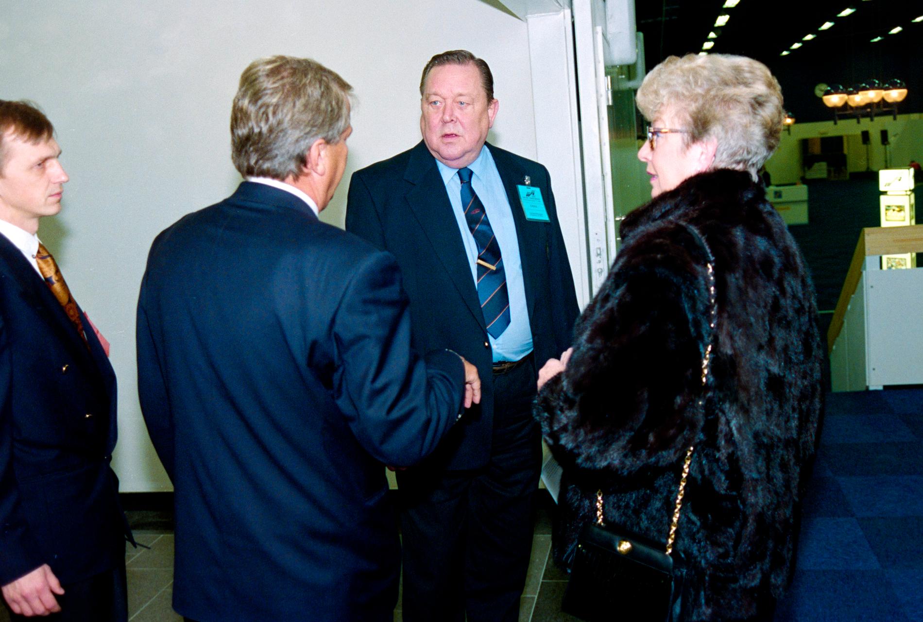 Lennart Johansson och frun Lola vid EM 1992.