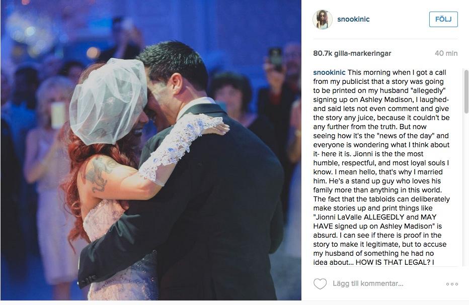 Snooki är riktigt förbannad. I ett långt inlägg på Instagram försvarar hon sin man.