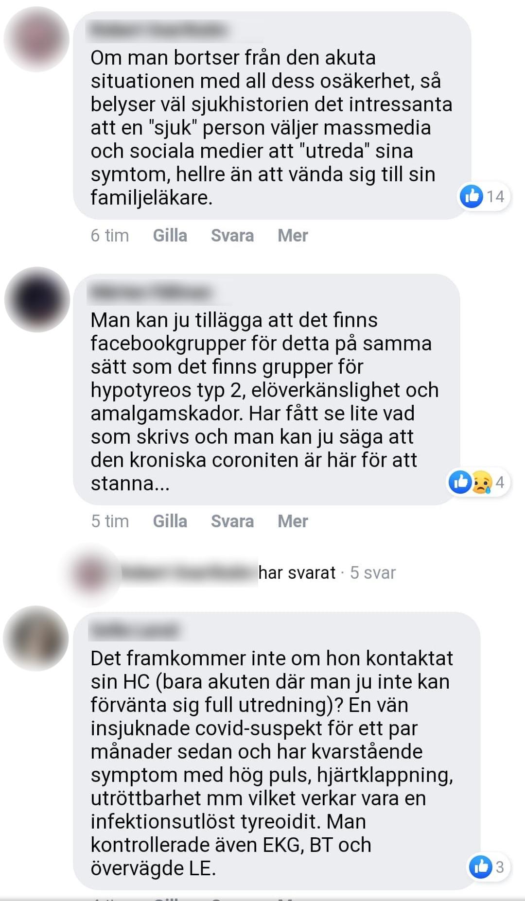 Aftonbladet har tagit del av flera skärmdumpar från ett slutet forum på Facebook för allmänläkare. 