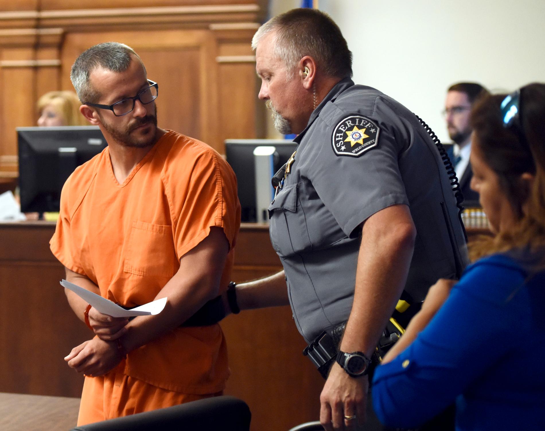 Chris Watts döms till fem livstidsstraff för morden på sin gravida hustru och deras två döttrar