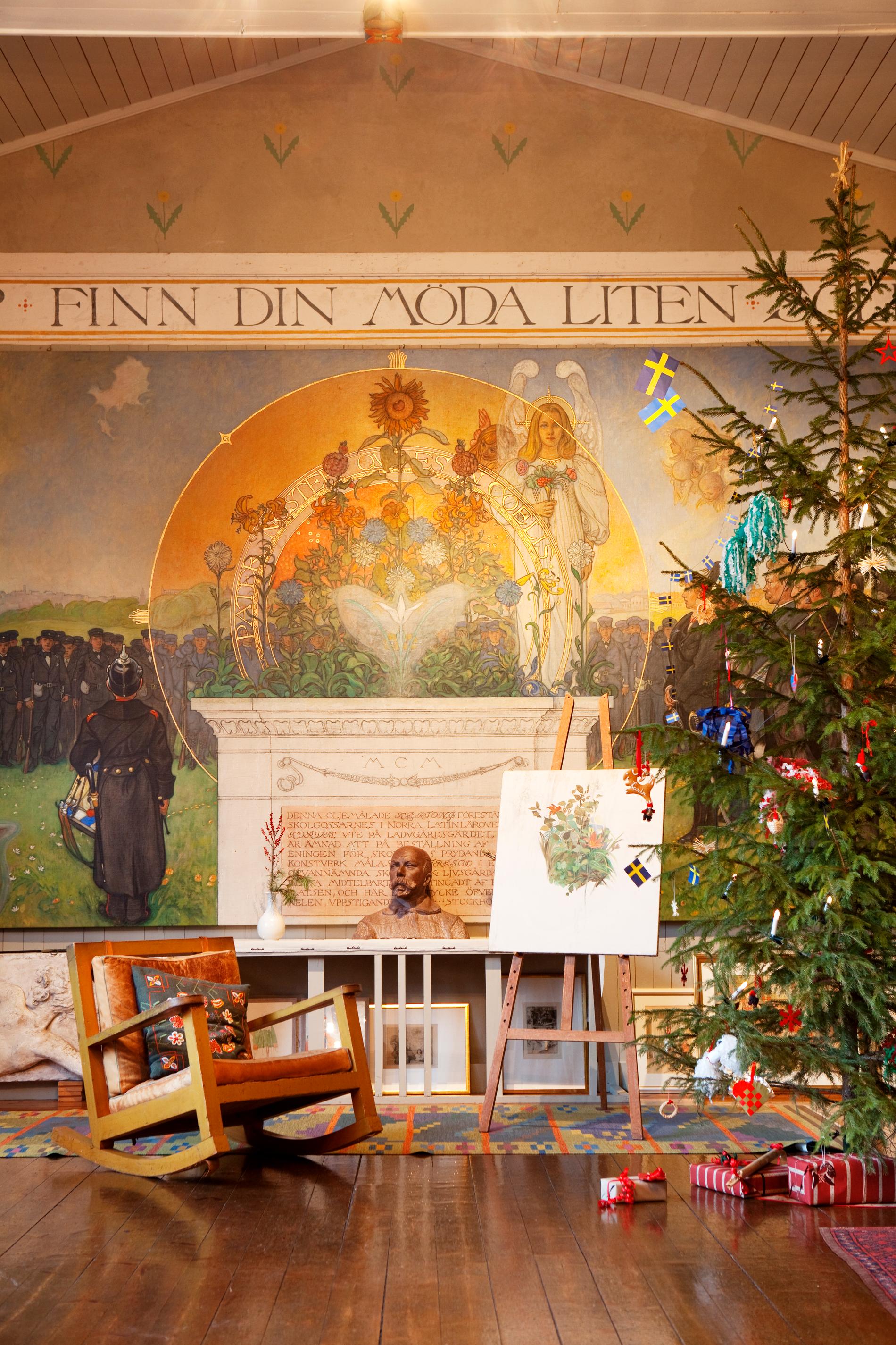 Jul på Carl Larsson gården i Sundborn i Dalarna.