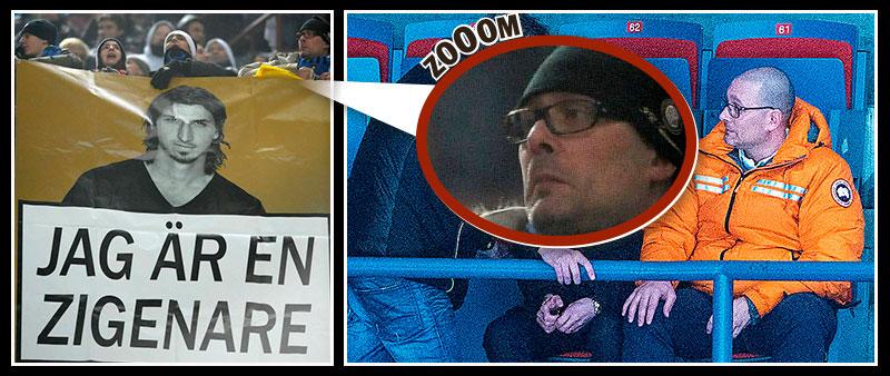 Mannen på den inzoomade bilden är enligt uppgifter till Sportbladet Jonas Galotta - samma man som ser AIK Hockey i orange jacka tidigare i höst.