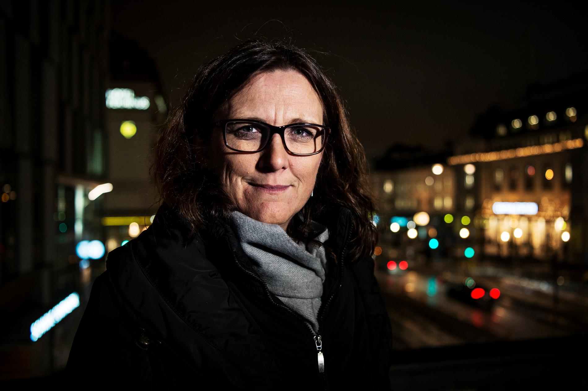EU-kommissionären Cecilia Malmström om världens oro  över USA:s nya president