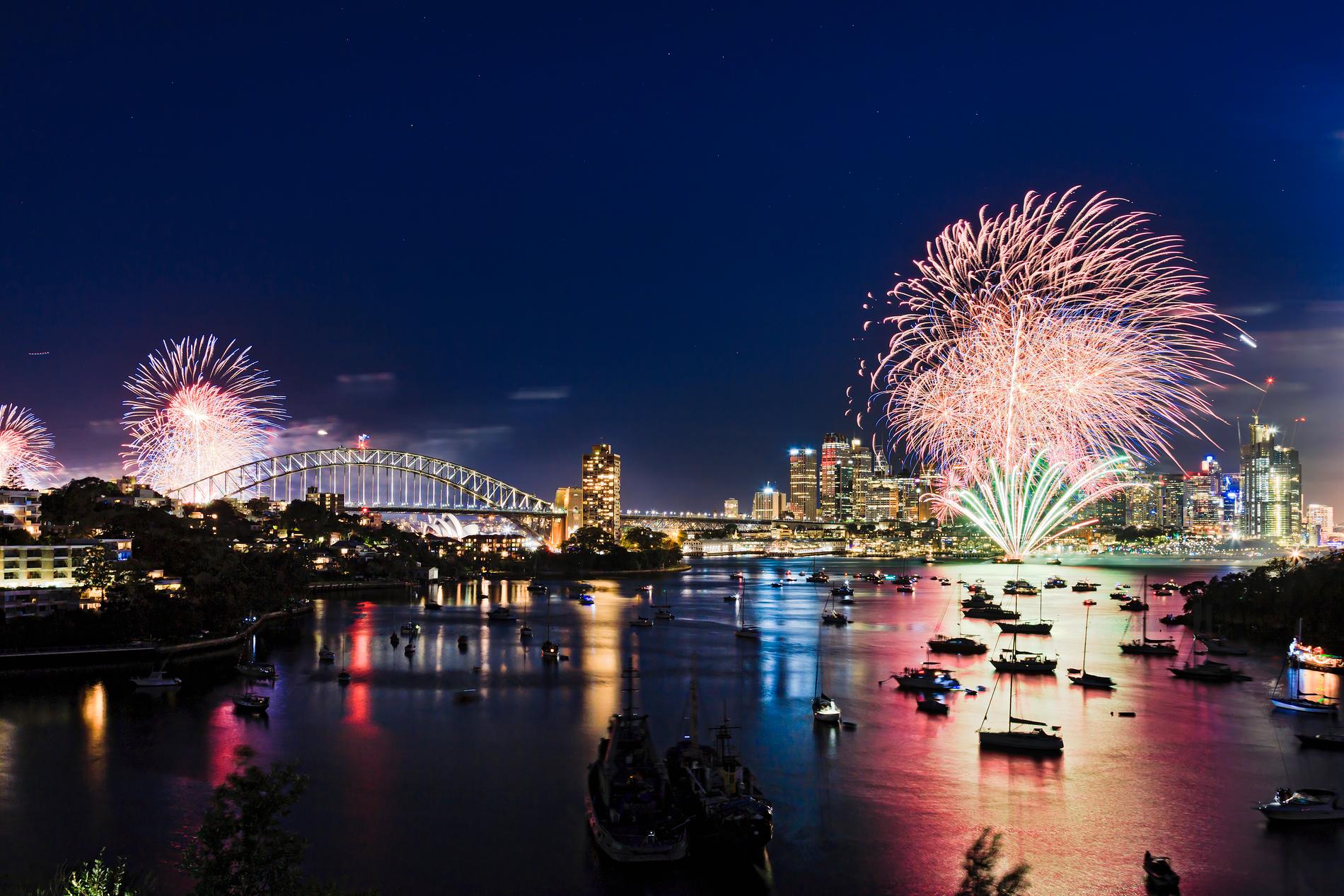 Sydney är en stad som många besöker under nyår. 