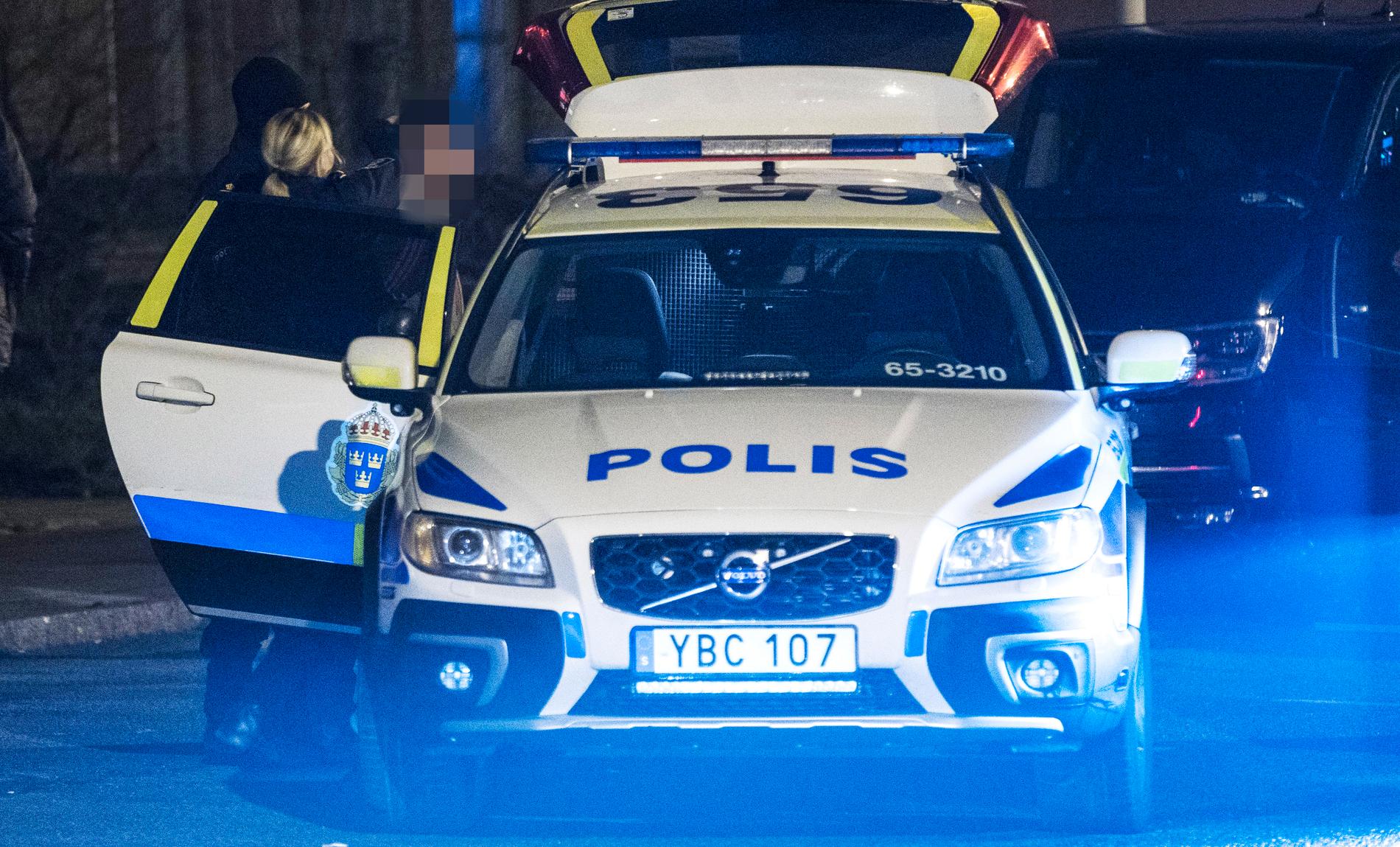Polisen griper en person i södra Malmö.