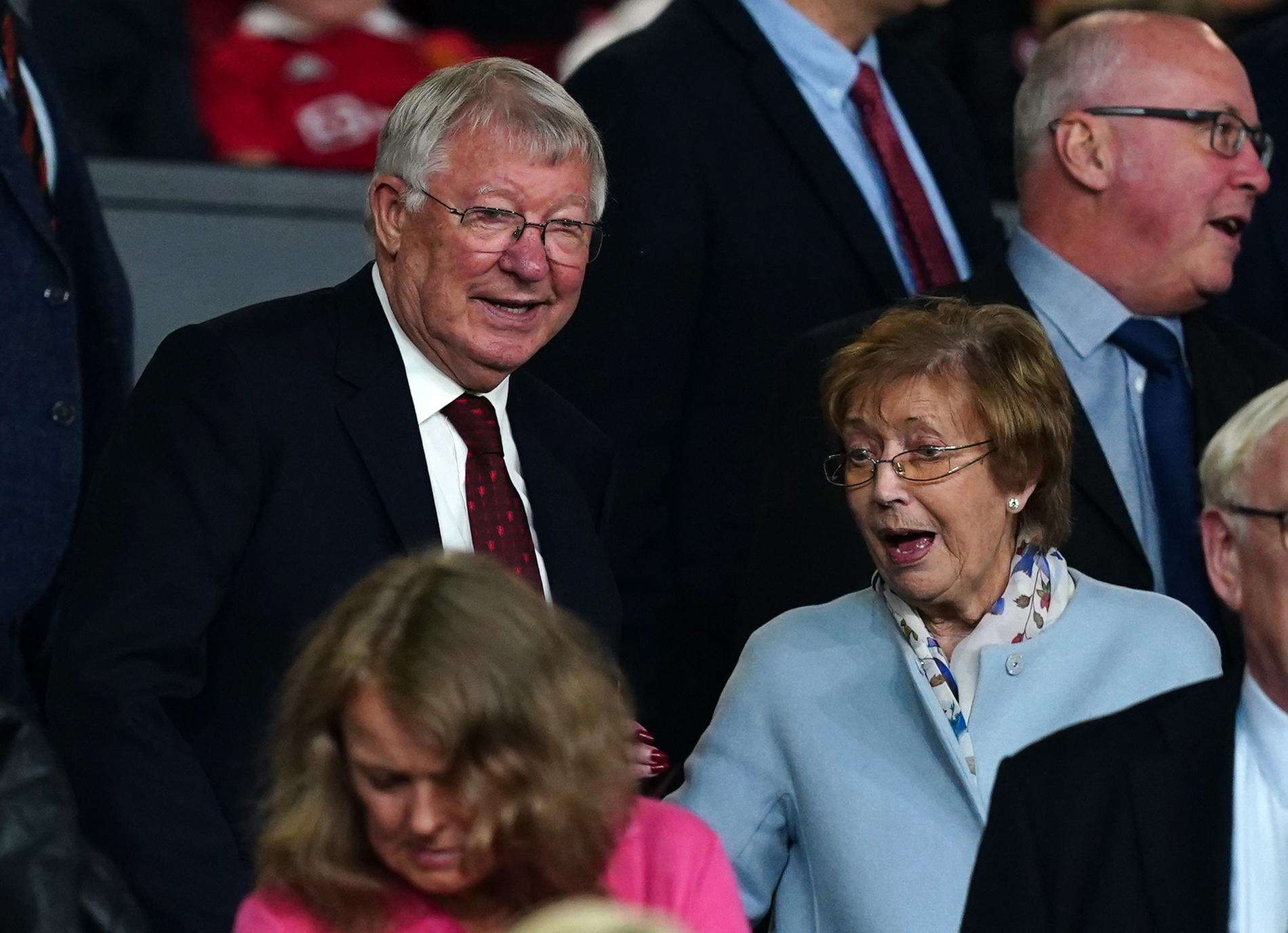 Sir Alex Ferguson och Cathy.