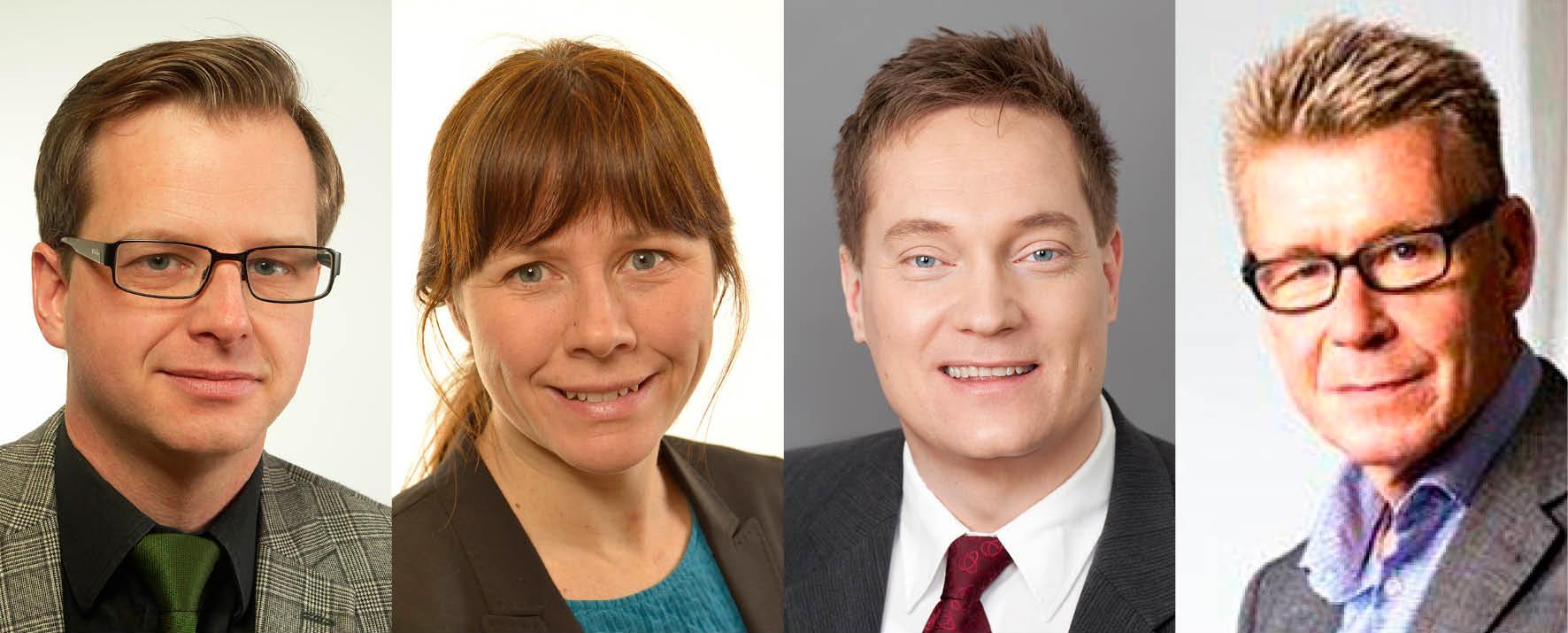 Debattörerna Mikael Damberg och Åsa Romson från regeringen samt Olof Holmer och Claes Mittjas från färgbranschen.