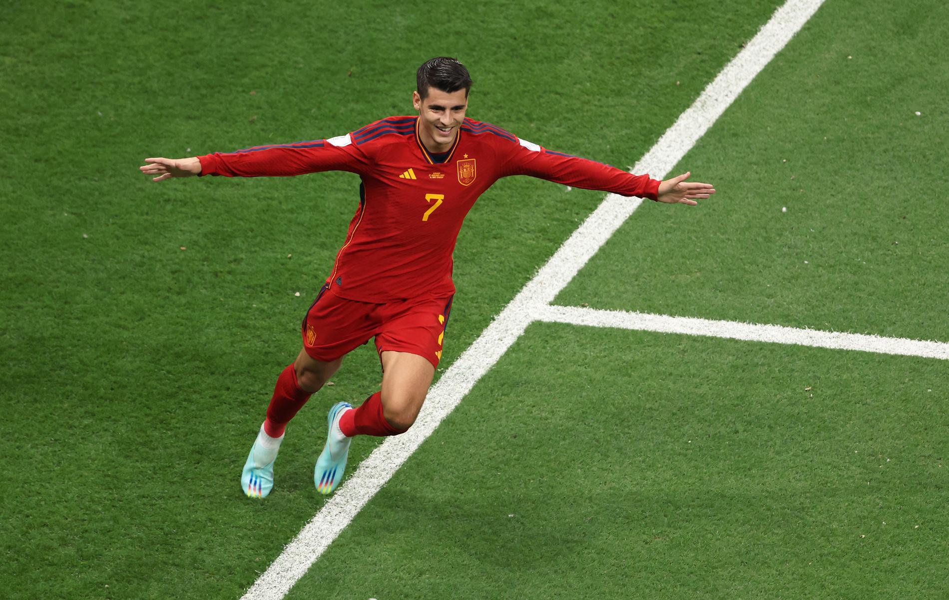 Alvaro Morata och Spanien är nära avancemang i fotbolls-VM. 