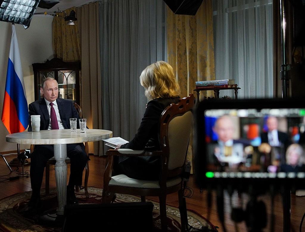 Rysslands president Vladimir Putin i en intervju med kanalen NBC.  