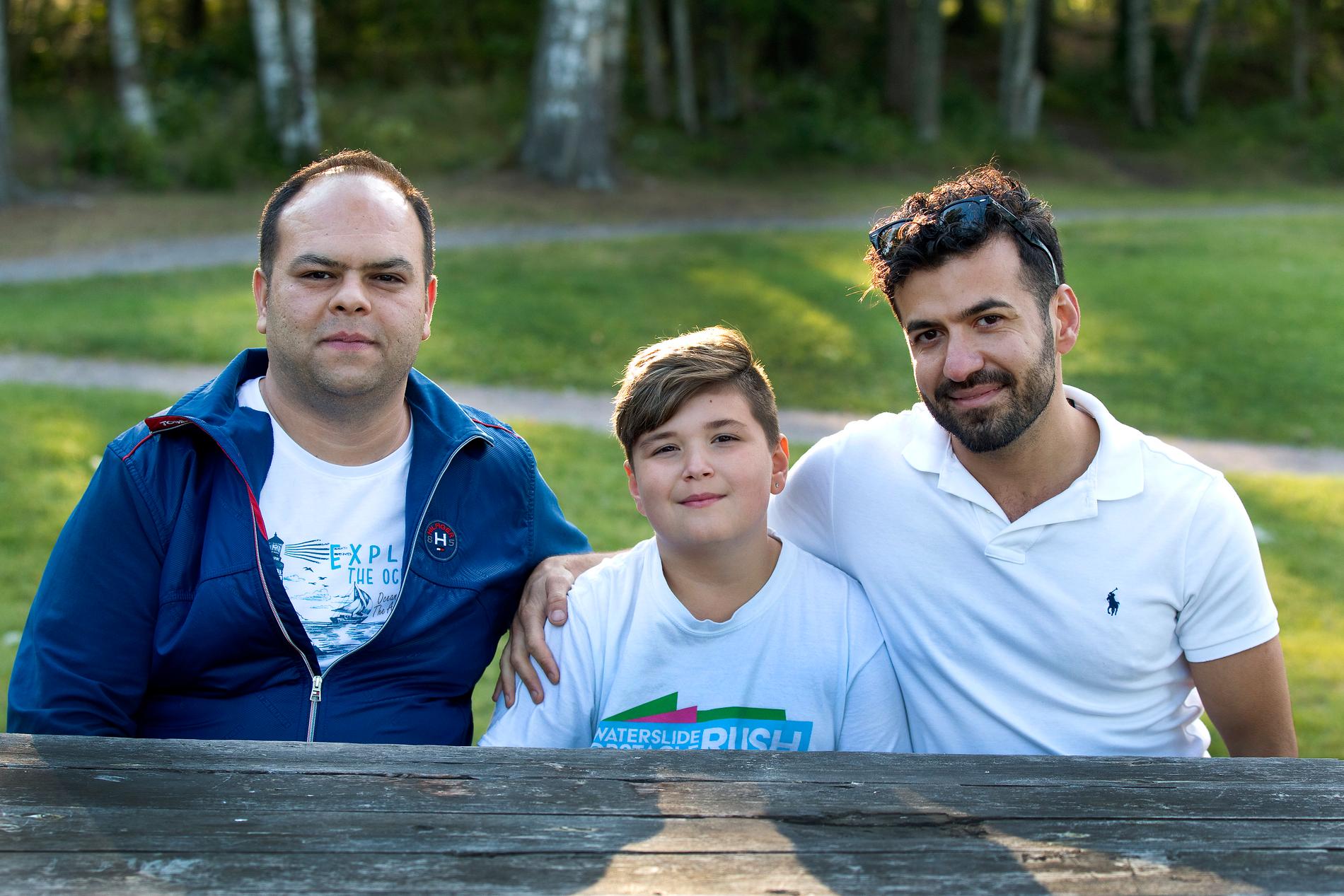 Abolfazl Milani, Kevin Sattari och hans pappa Reza Sattari.