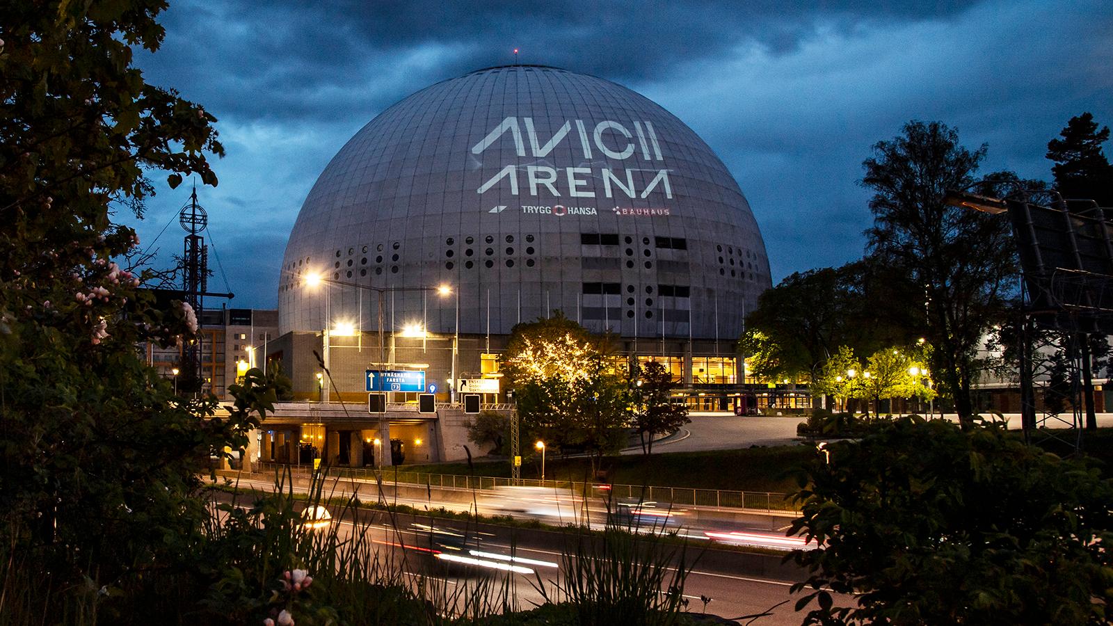 Avicii arena, mer känd som Globen. 
