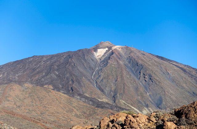 Vulkanen Teide är snöfri för första gången sedan 1916. Arkivbild från 2020.