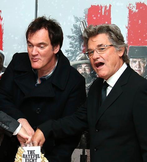 Inspelningarna var roliga, enligt Kurt Russell. Tarantino avbröt för party varje gång de filmat 100 rullar.