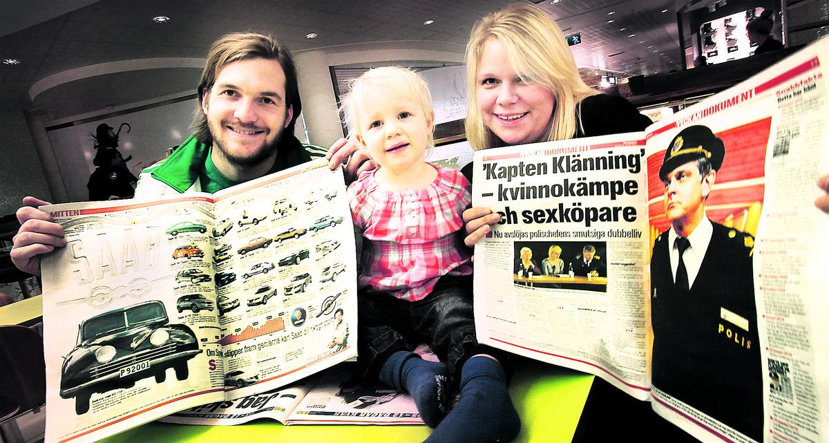 ”Bra fördjupning” Daniel Skaufel och Maria Åberg gillar särskilt de genomarbetade artiklarna och Saab-grafiken på mittuppslaget.