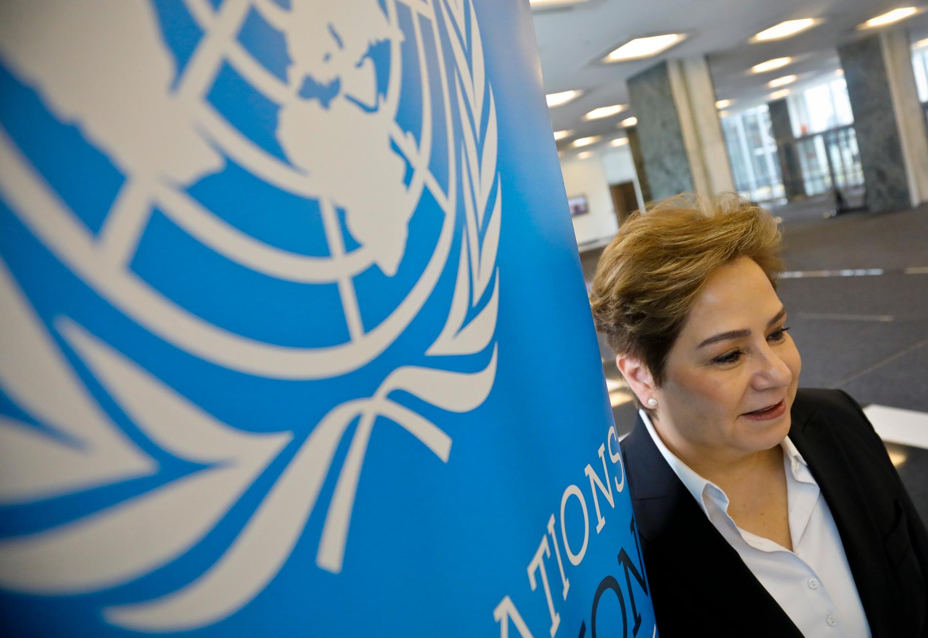 FN:s klimatchef Patricia Espinosa sätter stopp för klimatsekretariatets möten fram till maj, på grund av det nya coronaviruset. Arkivbild.