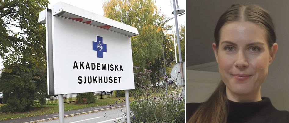 Sofia Lindström vittnar om att personalen på Akademiska sjukhuset är pressad. 