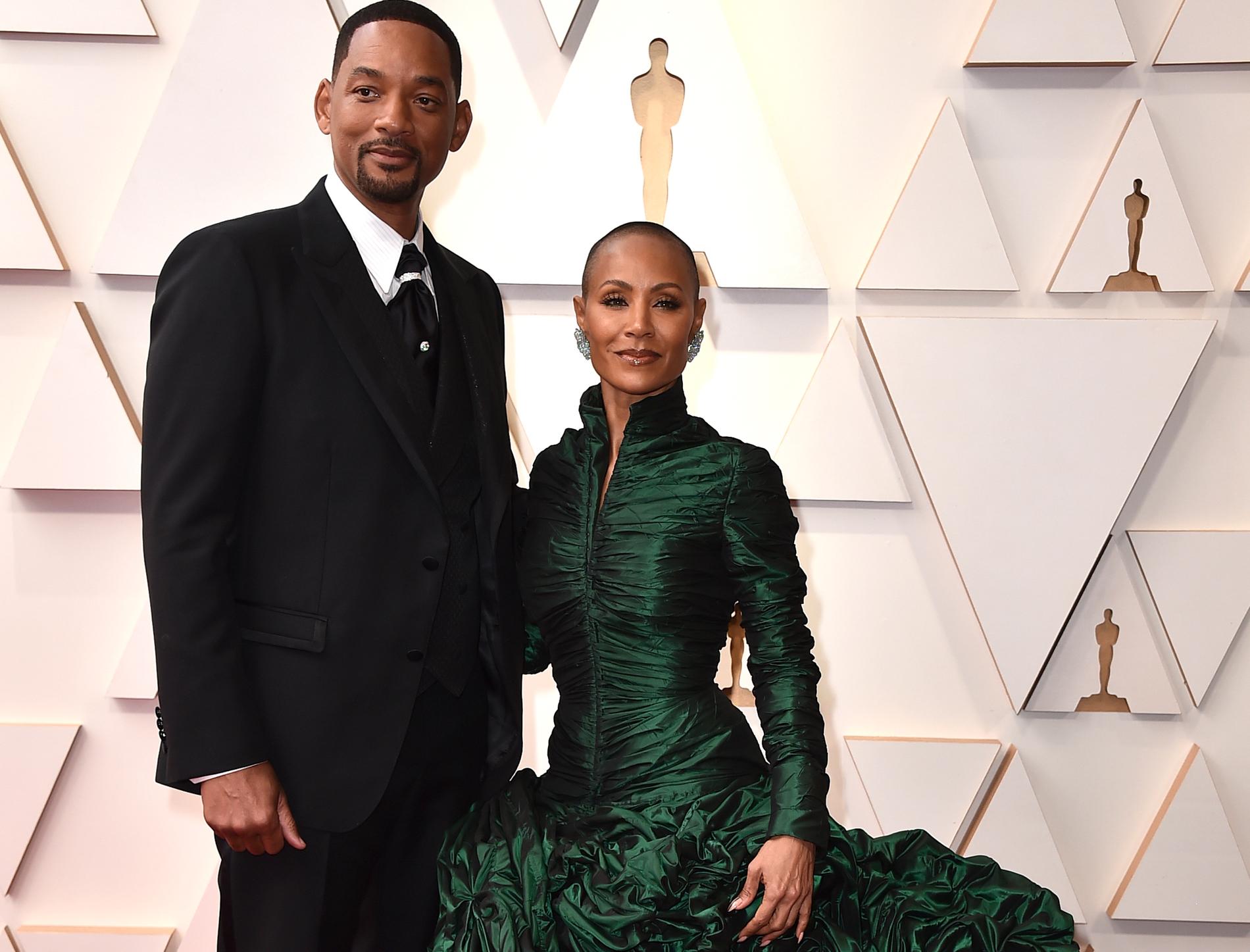 Will Smith och Jada Pinkett Smith på Oscarsgalan 2022.