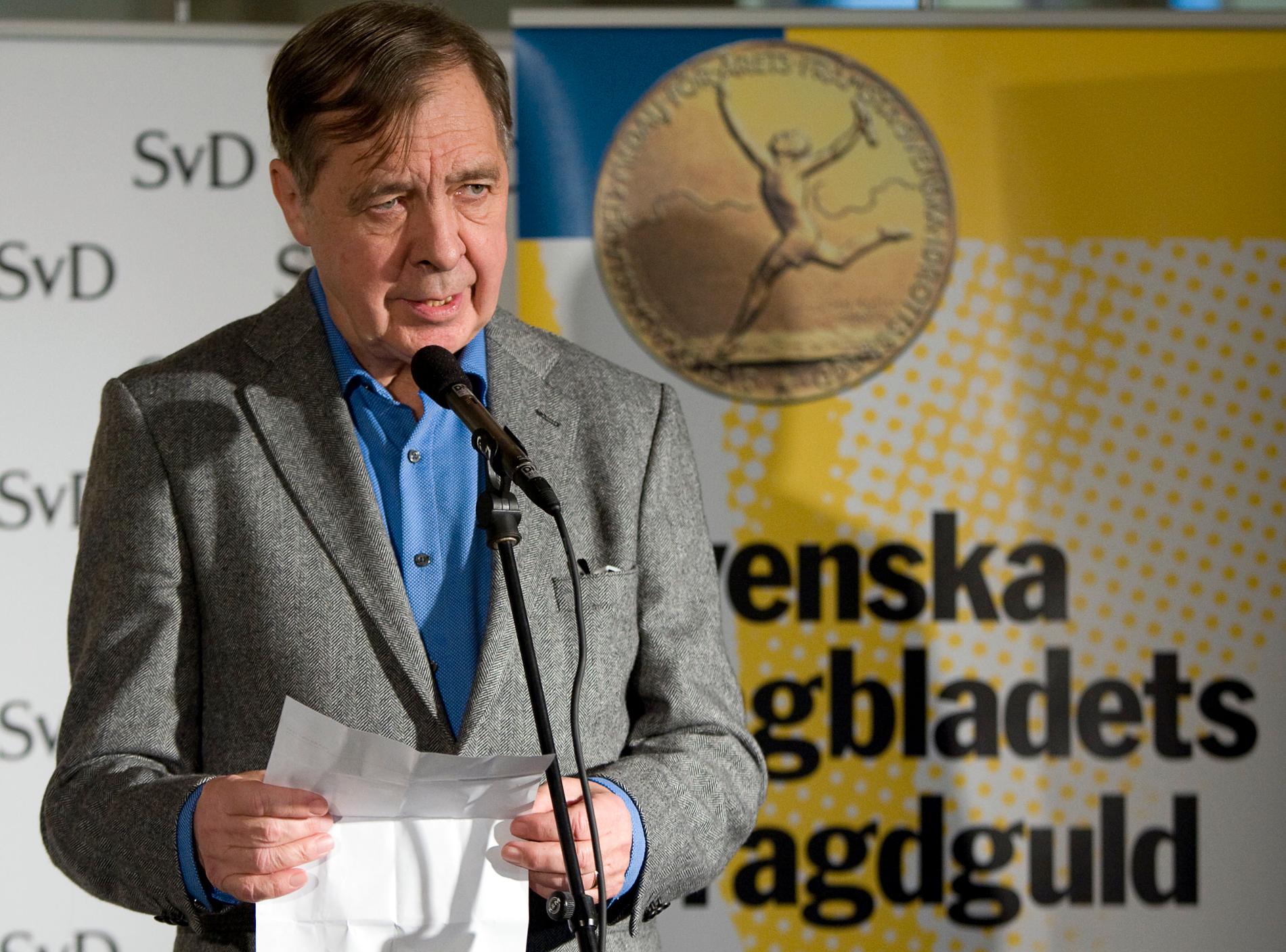 Svenska Dagbladets förre sportchef och krönikör Sune Sylvén har avlidit. Arkivbild.