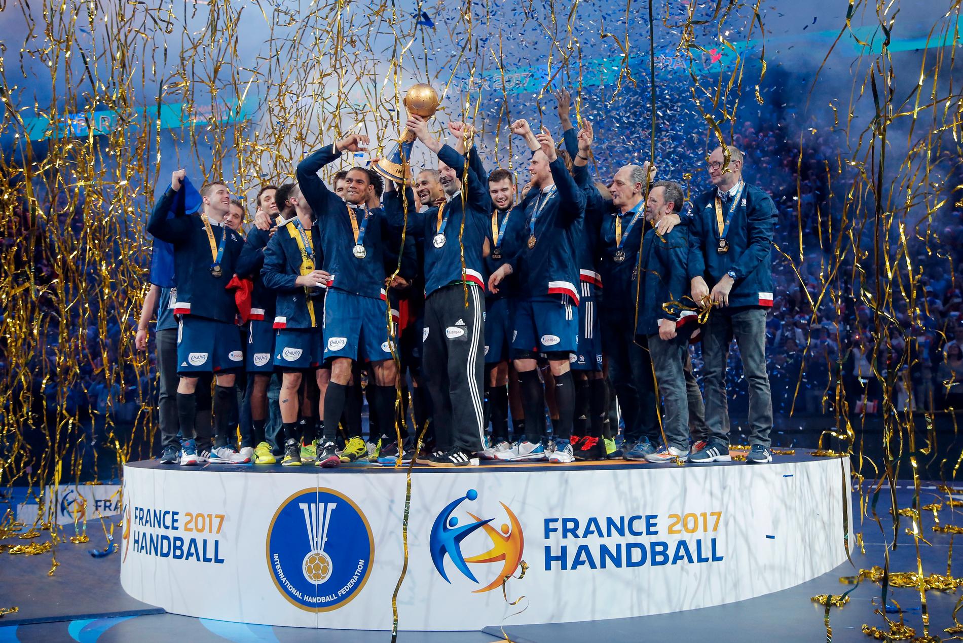 Frankrike jublar efter VM-guldet 2017.