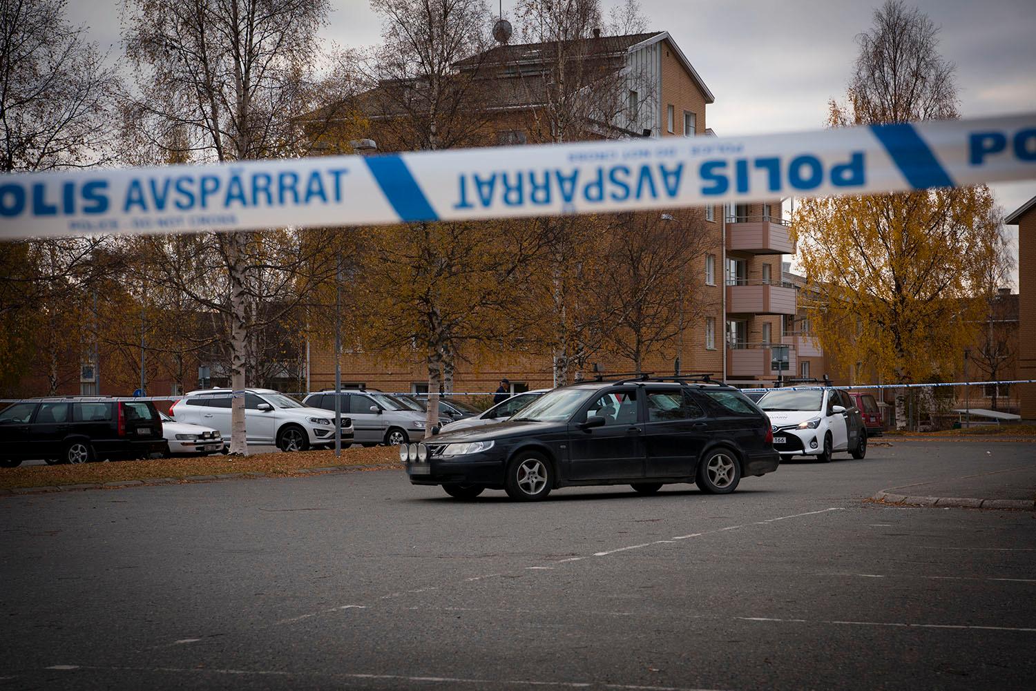 En man har knivskurits till döds under ett bråk i Skellefteå.