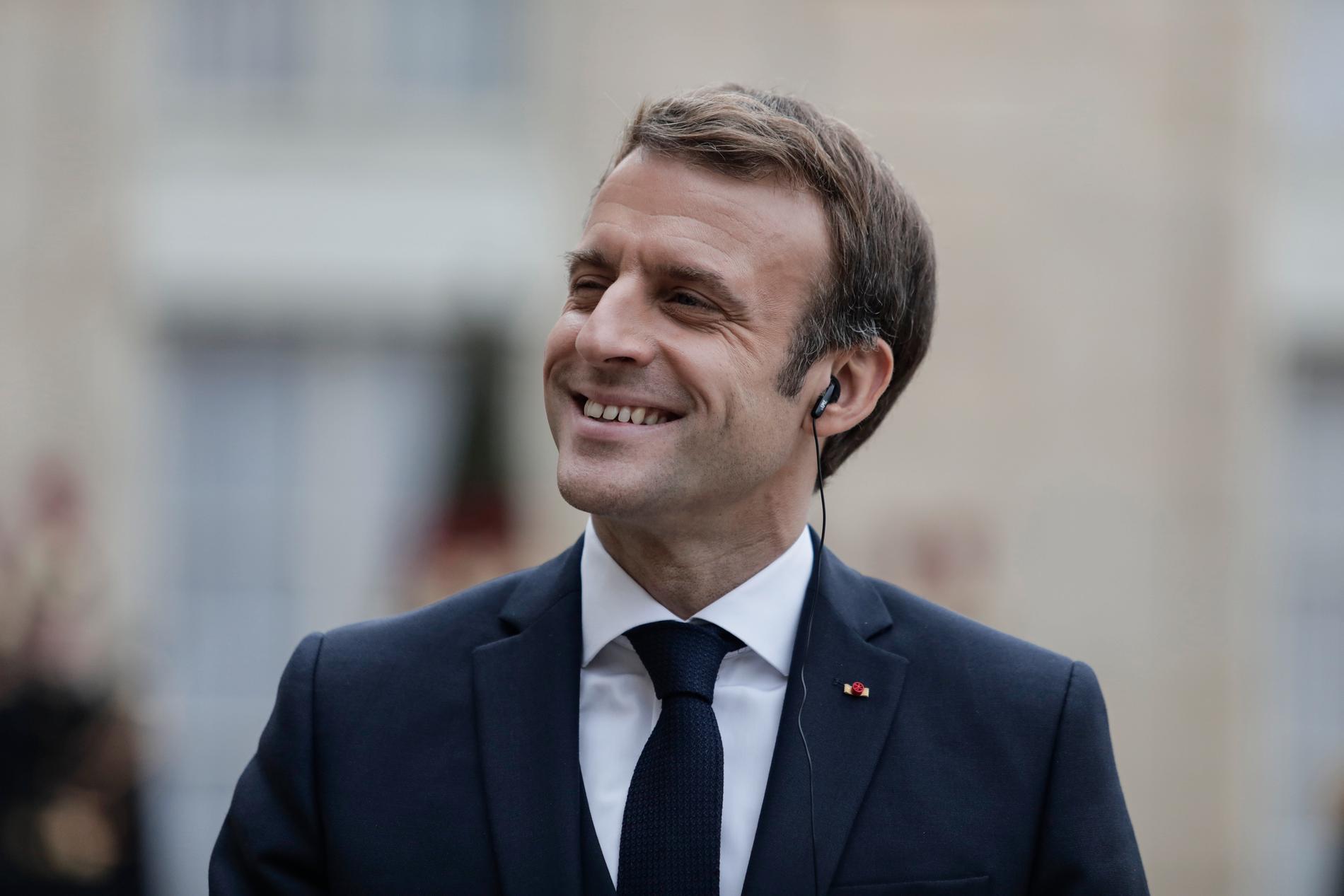 Sittande presidenten Emmanuel Macron är fortsatt favorit inför nästa års val i Frankrike. Arkivfoto.