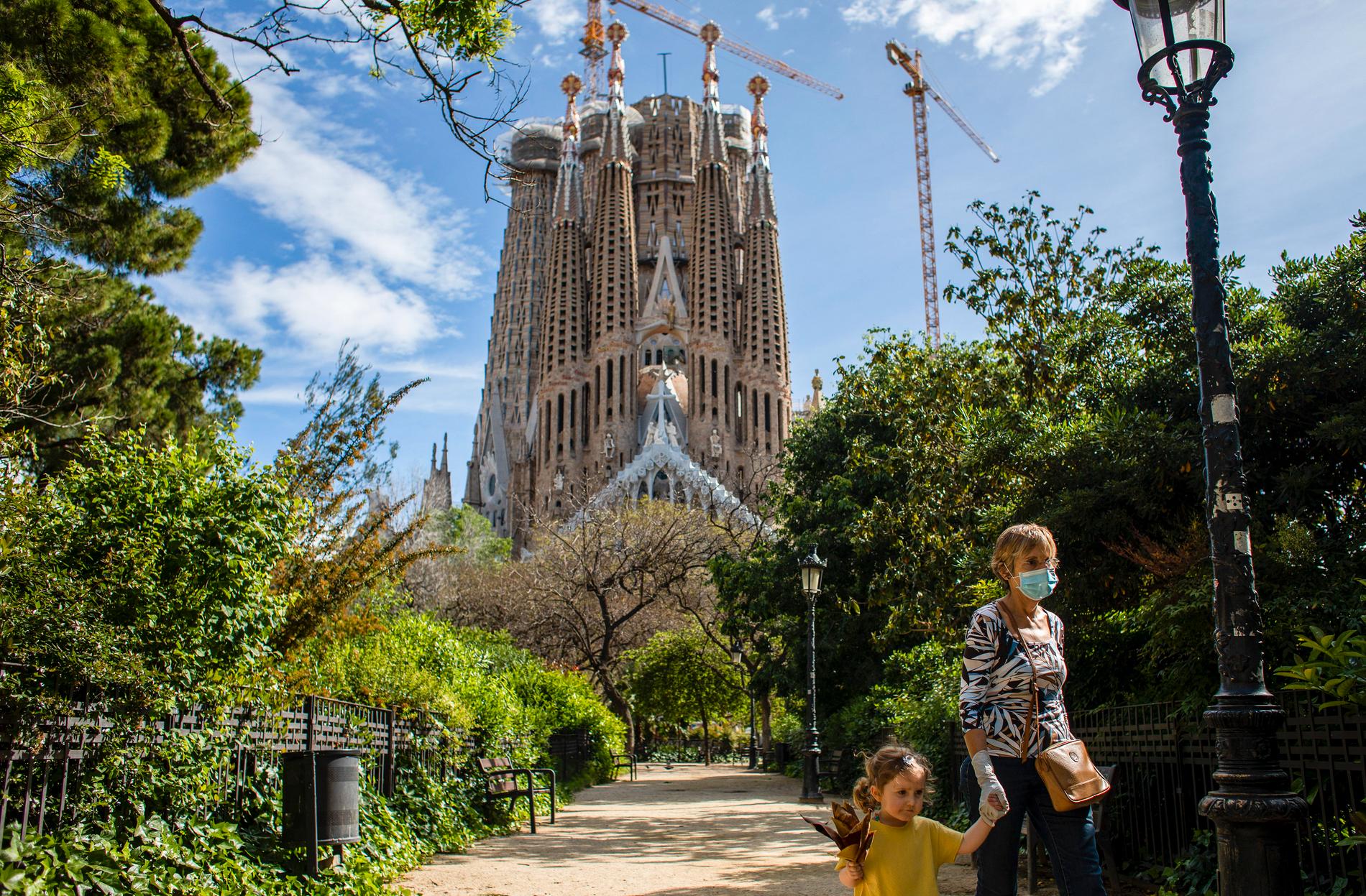 katedralen Sagrada Familia i Barcelona. Arkivbild.