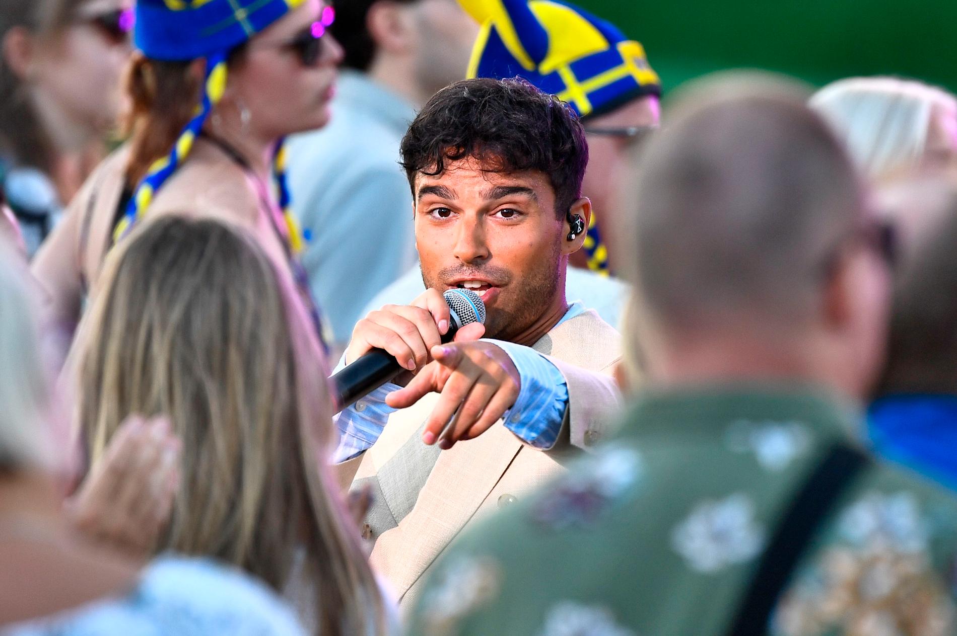 Eric Saade i ”Allsång på Skansen” 2021.