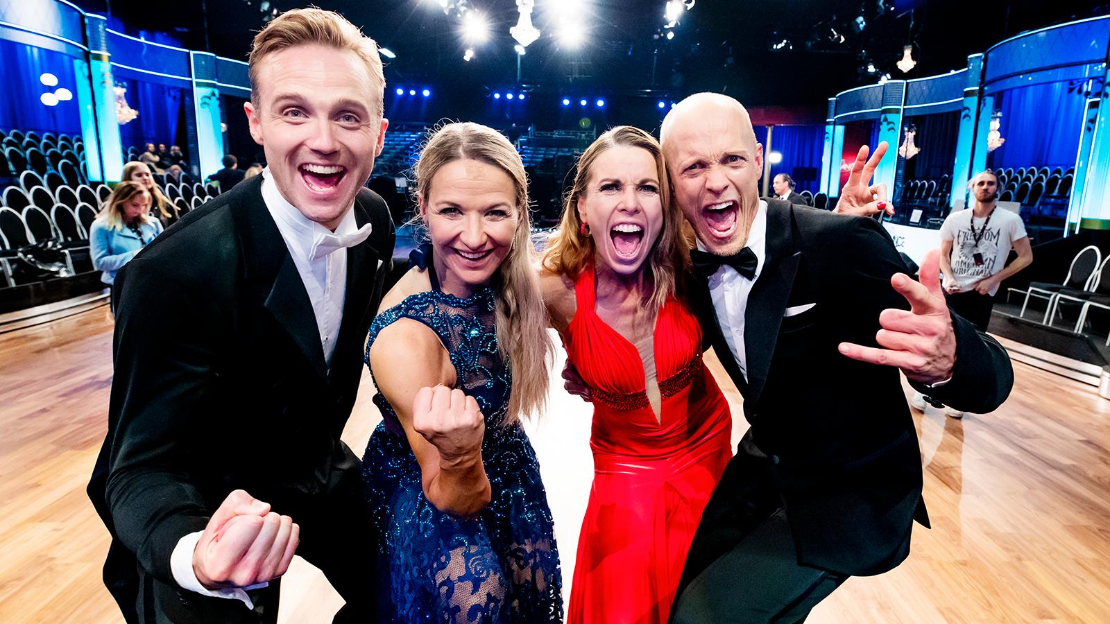 Calle Sterner och Kristin Kaspersen möter Magdalena Forsberg och Tobias Karlsson i finalen av ”Let’s dance”.