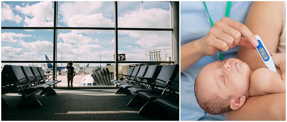 Ett barn med mässling kan ha smittat flera på Newark Liberty International Airport. (Barnet på bilden har inget med händelsen att göra). 