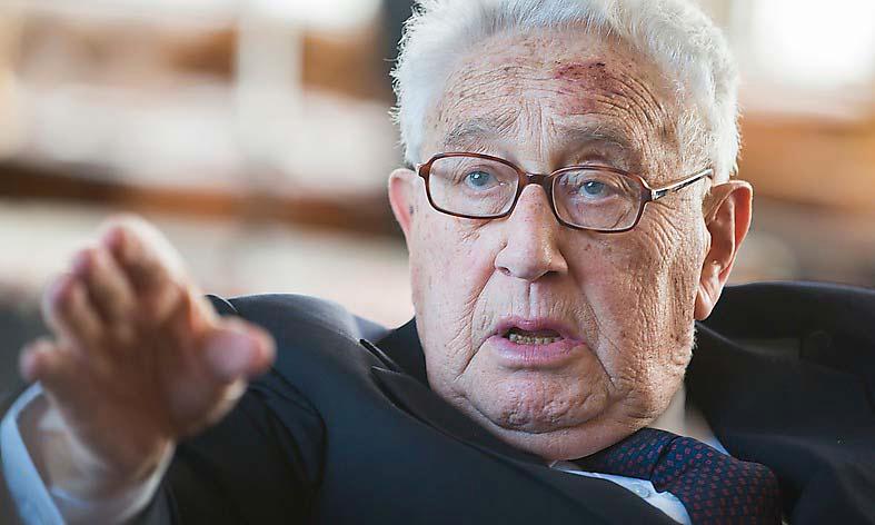 Henry Kissinger, fredspristagare och fd utrikesminister i USA. Foto: AP