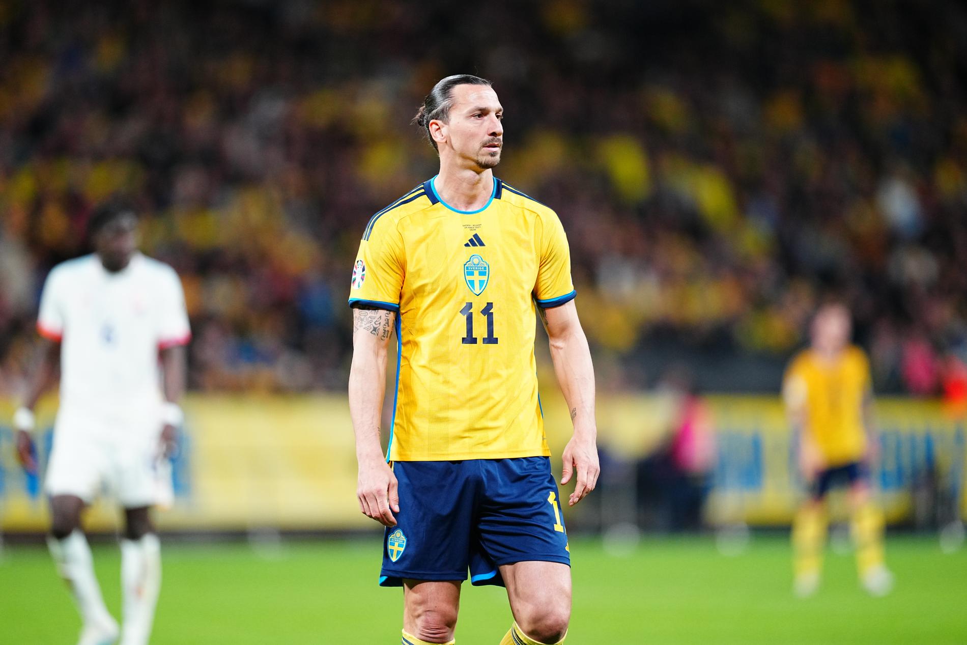 Zlatan byttes in när Sverige förlorade mot Belgien.