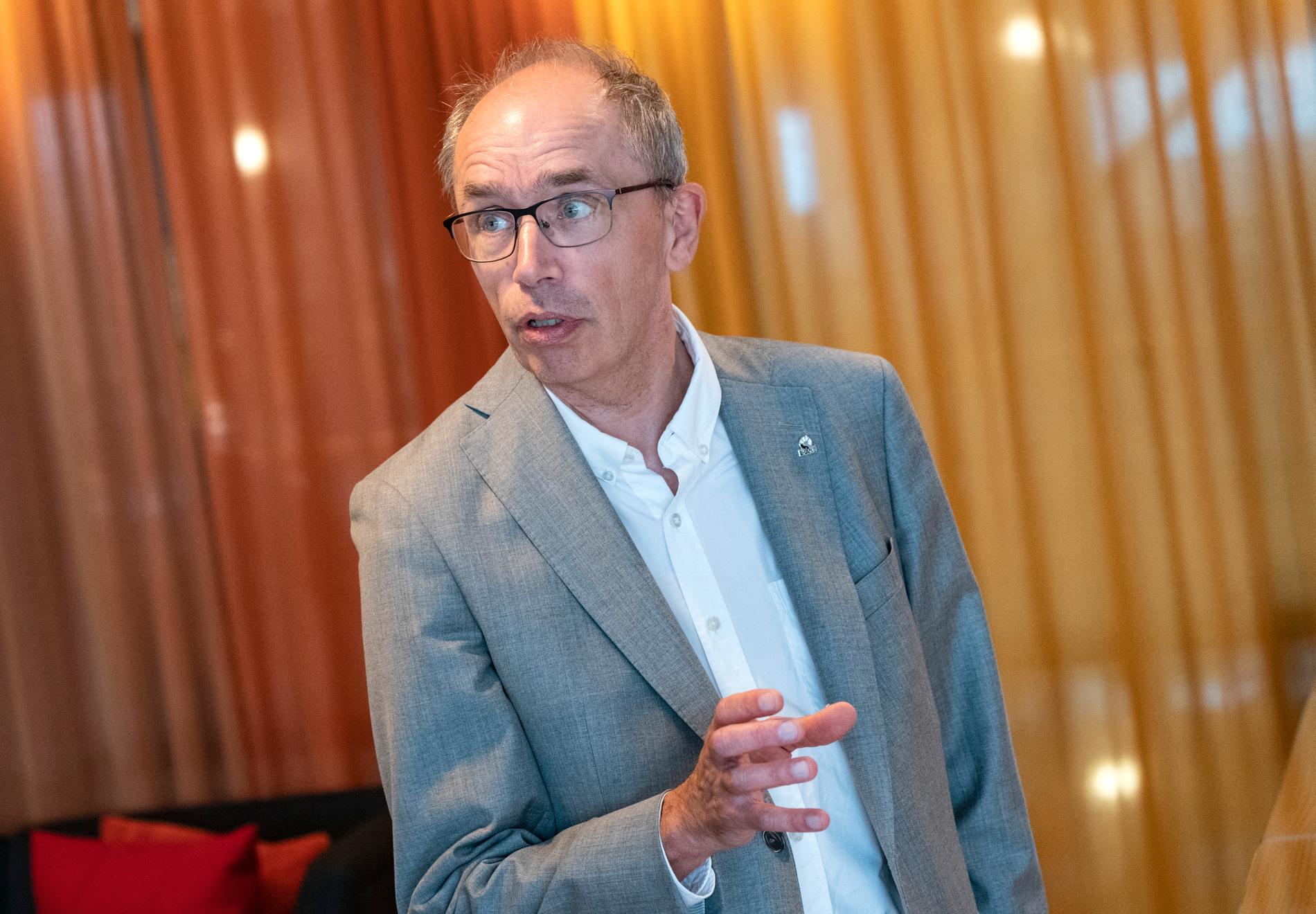 Alf Jönsson, regiondirektör, under Region Skånes pressträff i regionhuset i Dockan i Malmö med fokus på covid-19-situationen i Skåne.
