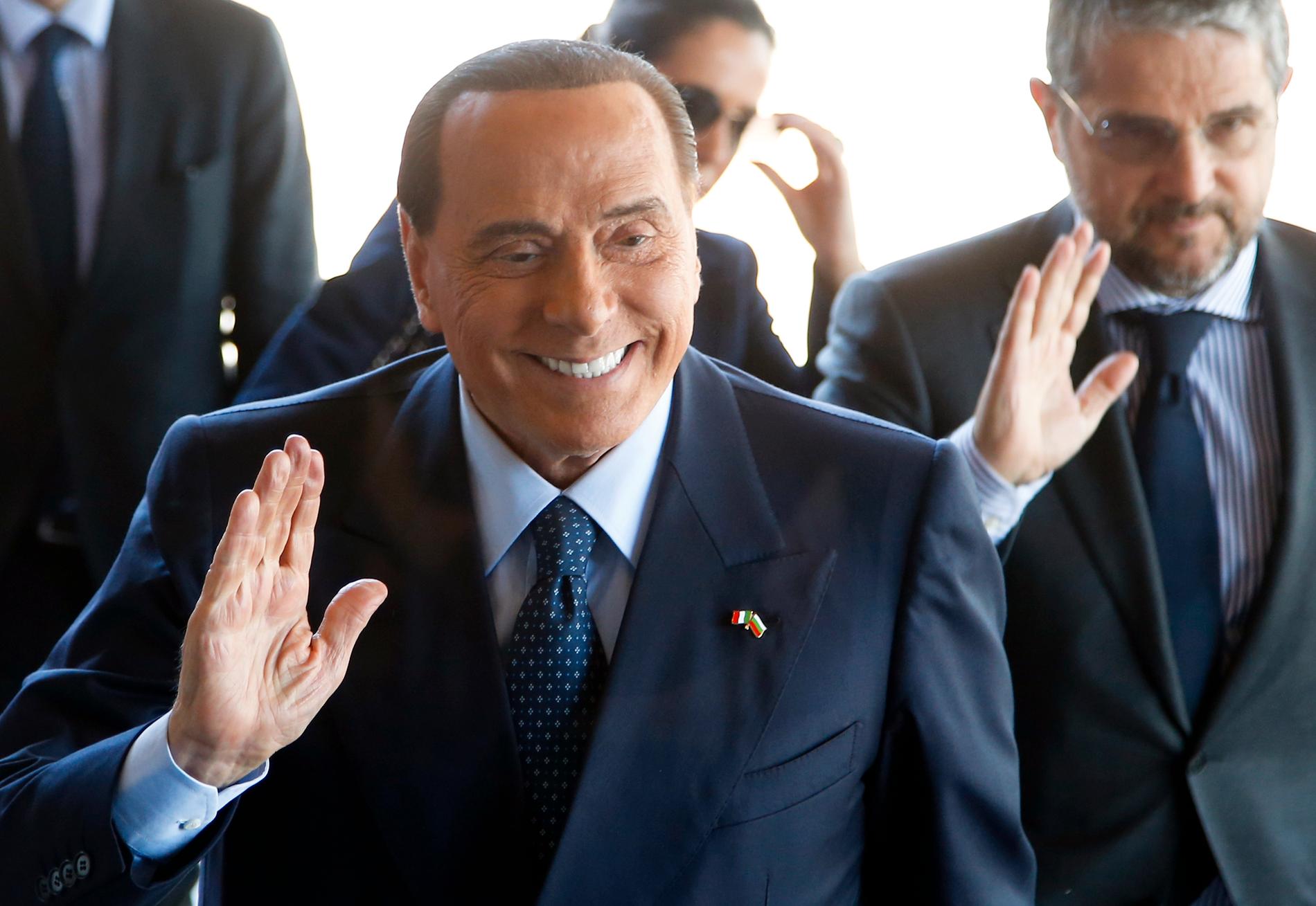 Italiens före detta premiärminister Silvio Berlusconi. Arkivbild.
