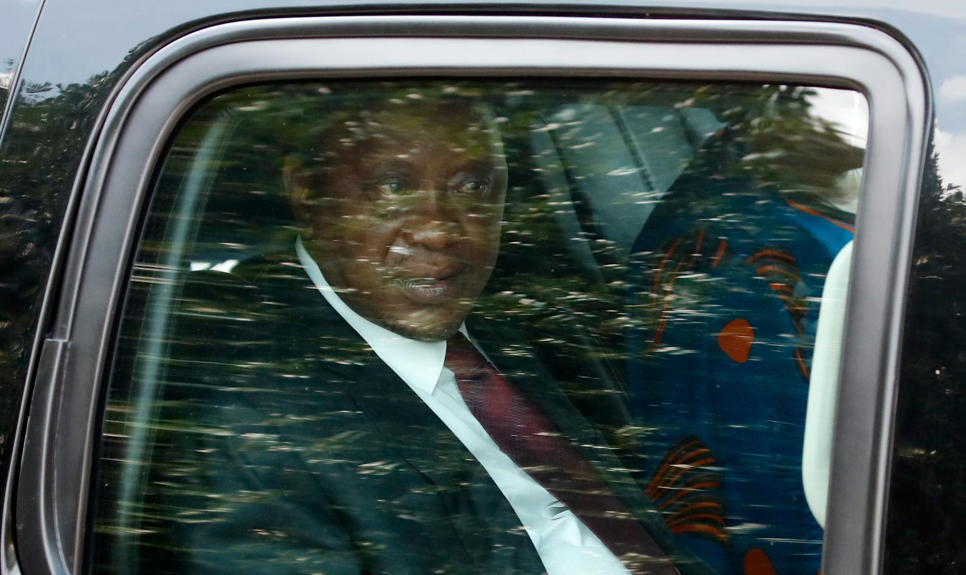 Kenyas president Uhuru Kenyatta, efter ett besök i Vita huset i augusti. Arkivbild.