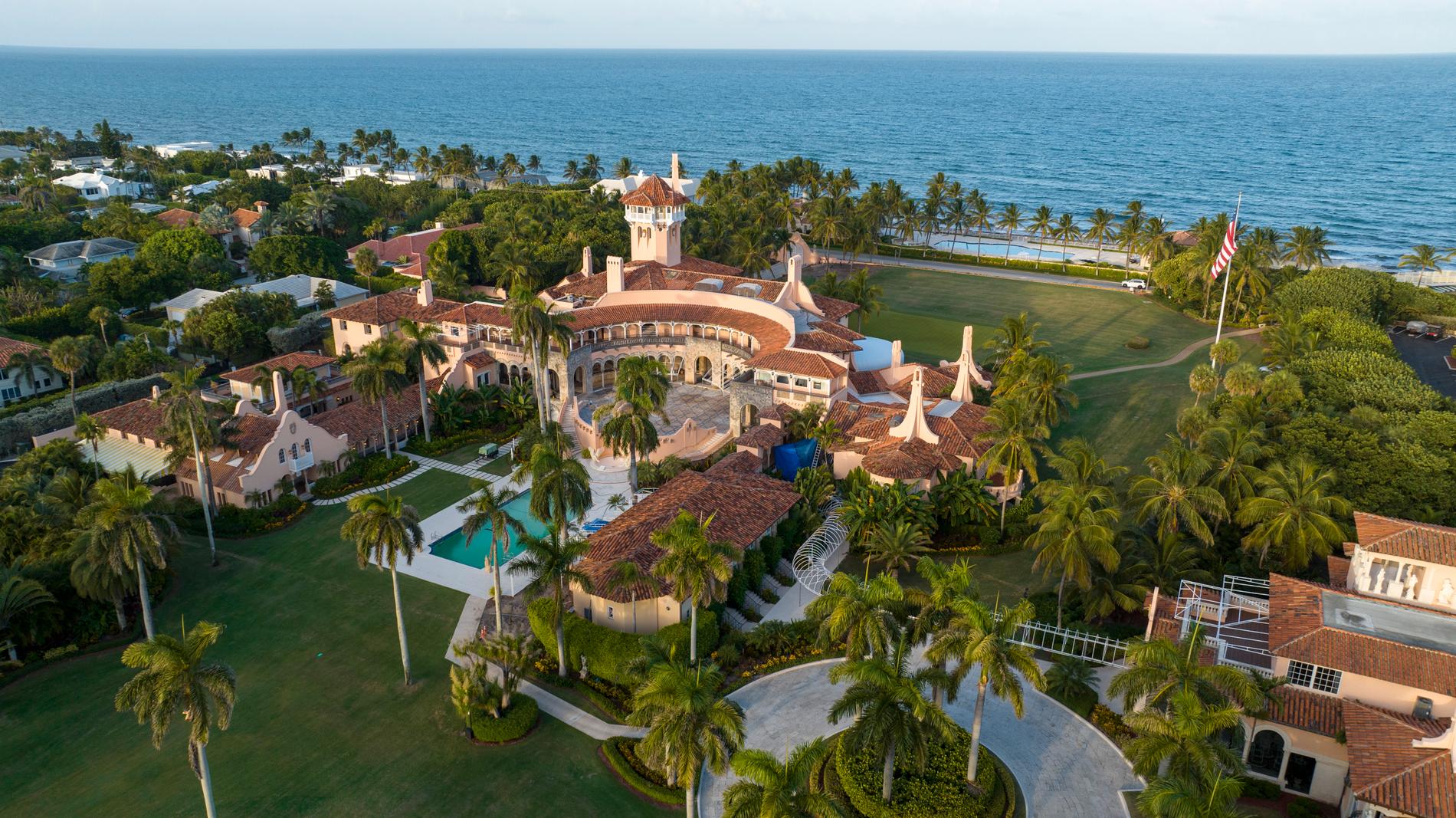 USA:s tidigare president Donald Trumps Floridahem Mar-a-Lago. Bild från förra veckan.