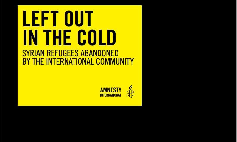 Amnestys rapport över situationen för de syriska flyktingarna