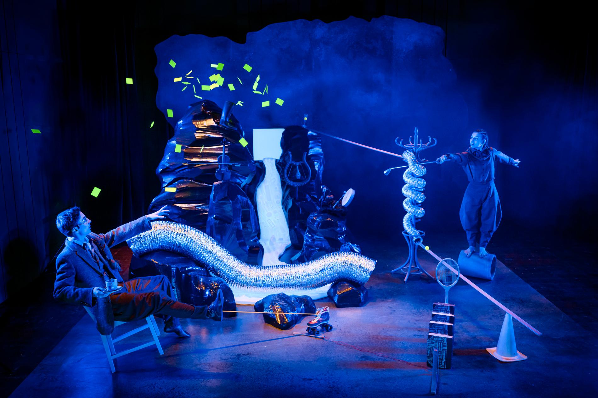 Kompani Giraff spelade sin charmiga föreställning ”Goldbergvariationerna” på festivalen Cirkusmania i Stockholm 