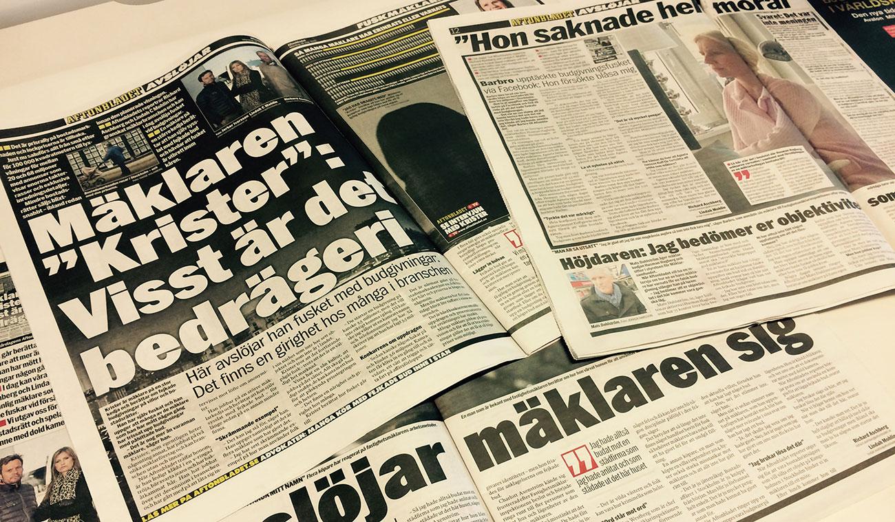 De senaste dagarna har Aftonbladet granskat fusket bland mäklare.