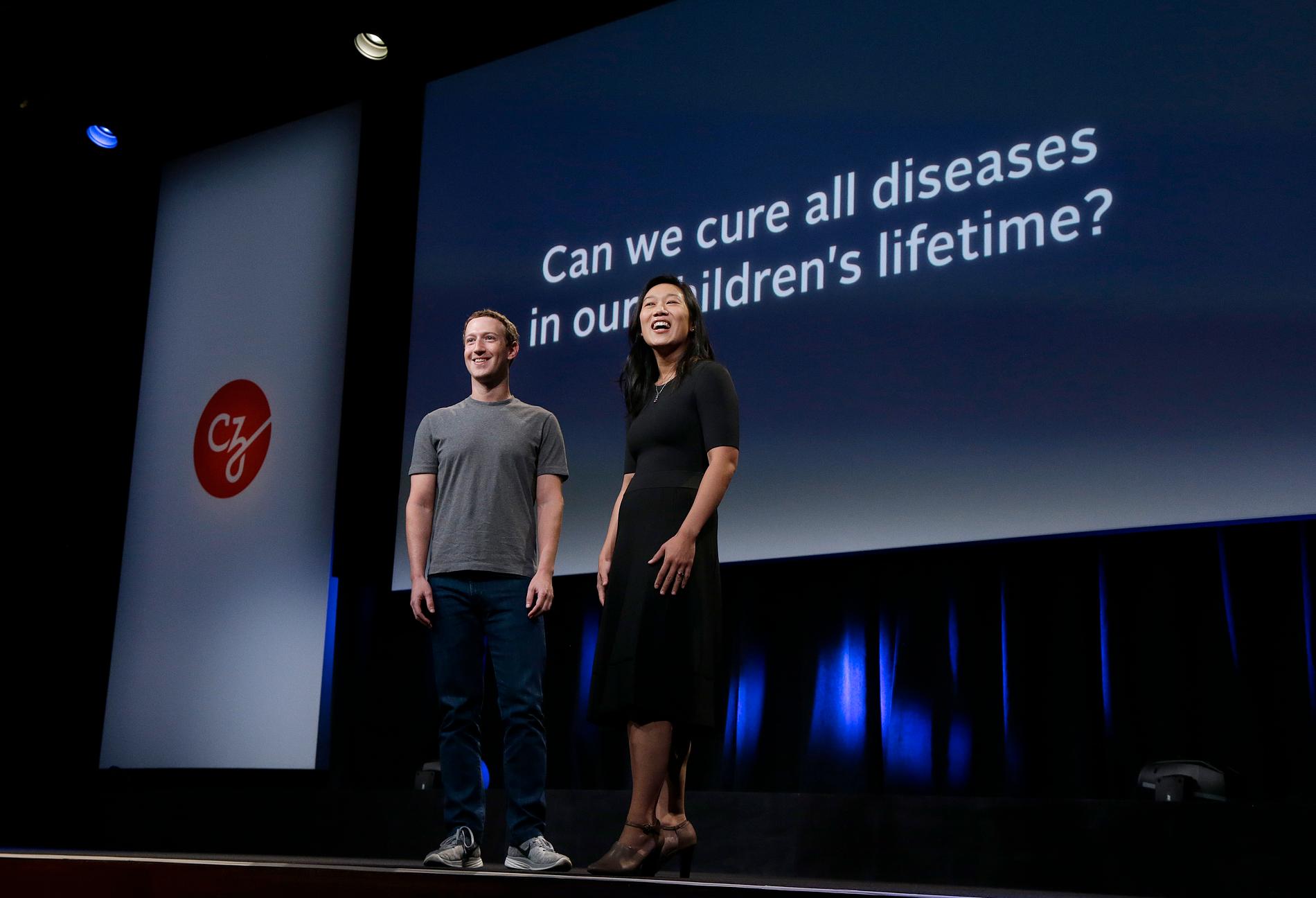 Mark Zuckerberg och Priscilla Chan höll under torsdagen en presskonferens i San Fransisco med frågeställningen "Kan vi bota alla sjukdomar under våra barns livstid?".