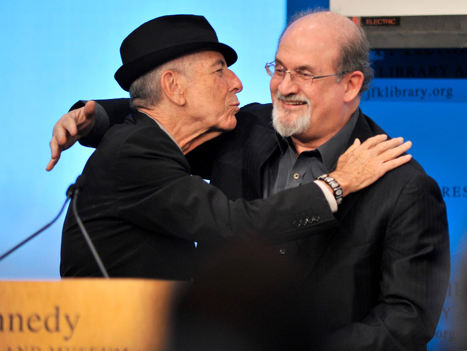 Leonard Cohen och vännen Salman Rushdie