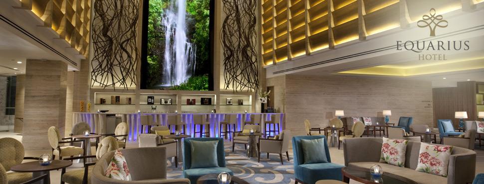 Equarius hotel är ett femstjärnigt lyxhotell där de billigaste rummen kostar runt 1500 kr natten.