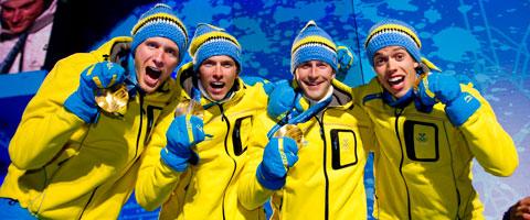 Daniel Richardsson, Johan Olsson,Anders Södergren och Marcus Hellner visste att de skulle köra OS-stafett redan förra våren.