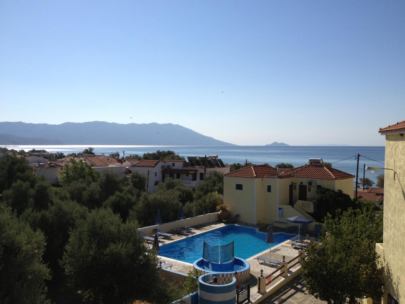 Utsikt ifrån vår balkong, Grekland (Samos)