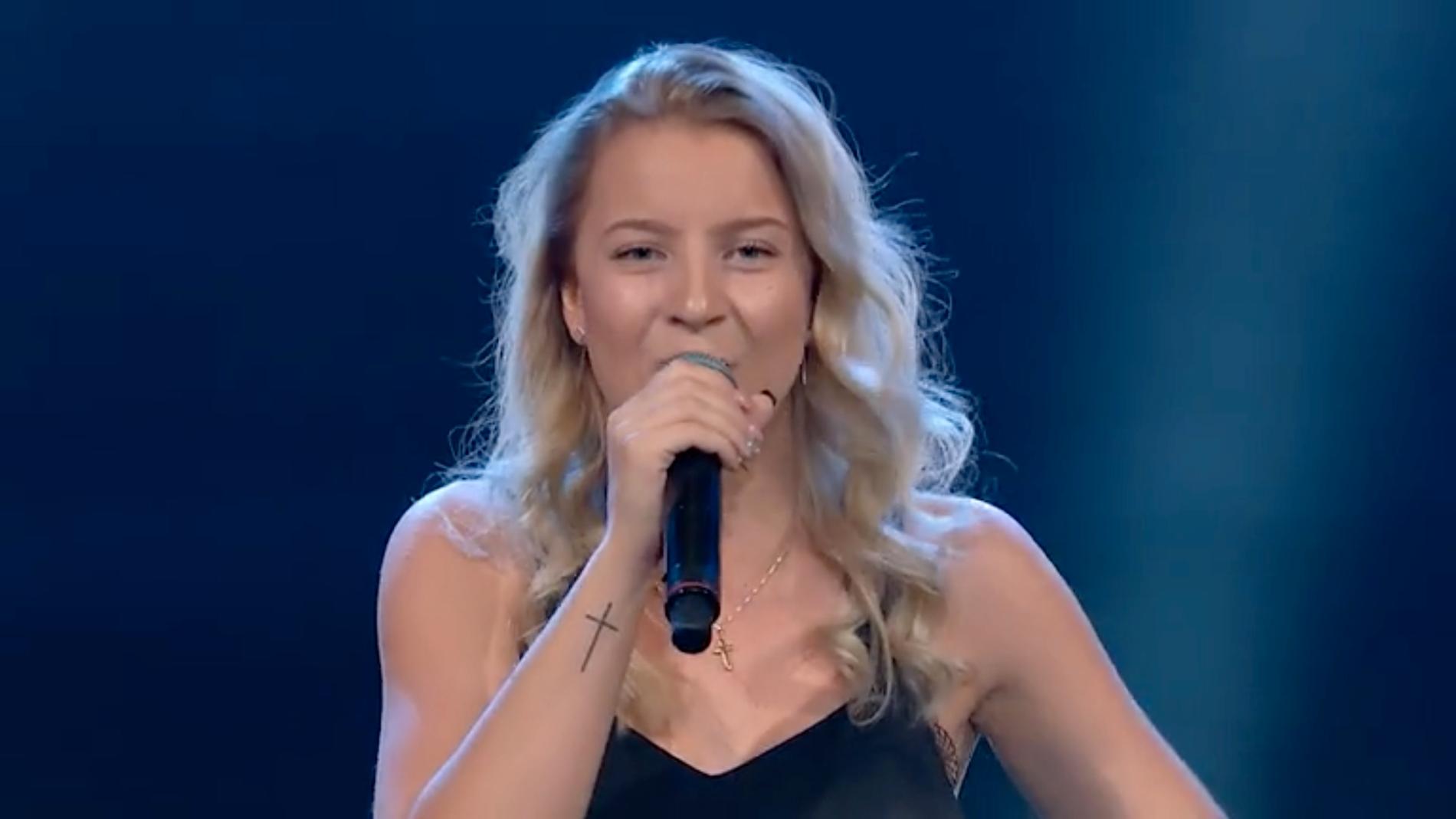 Paulina Nylander, 16, på ”Idols” slutaudition 2017. Sågas av juryn.