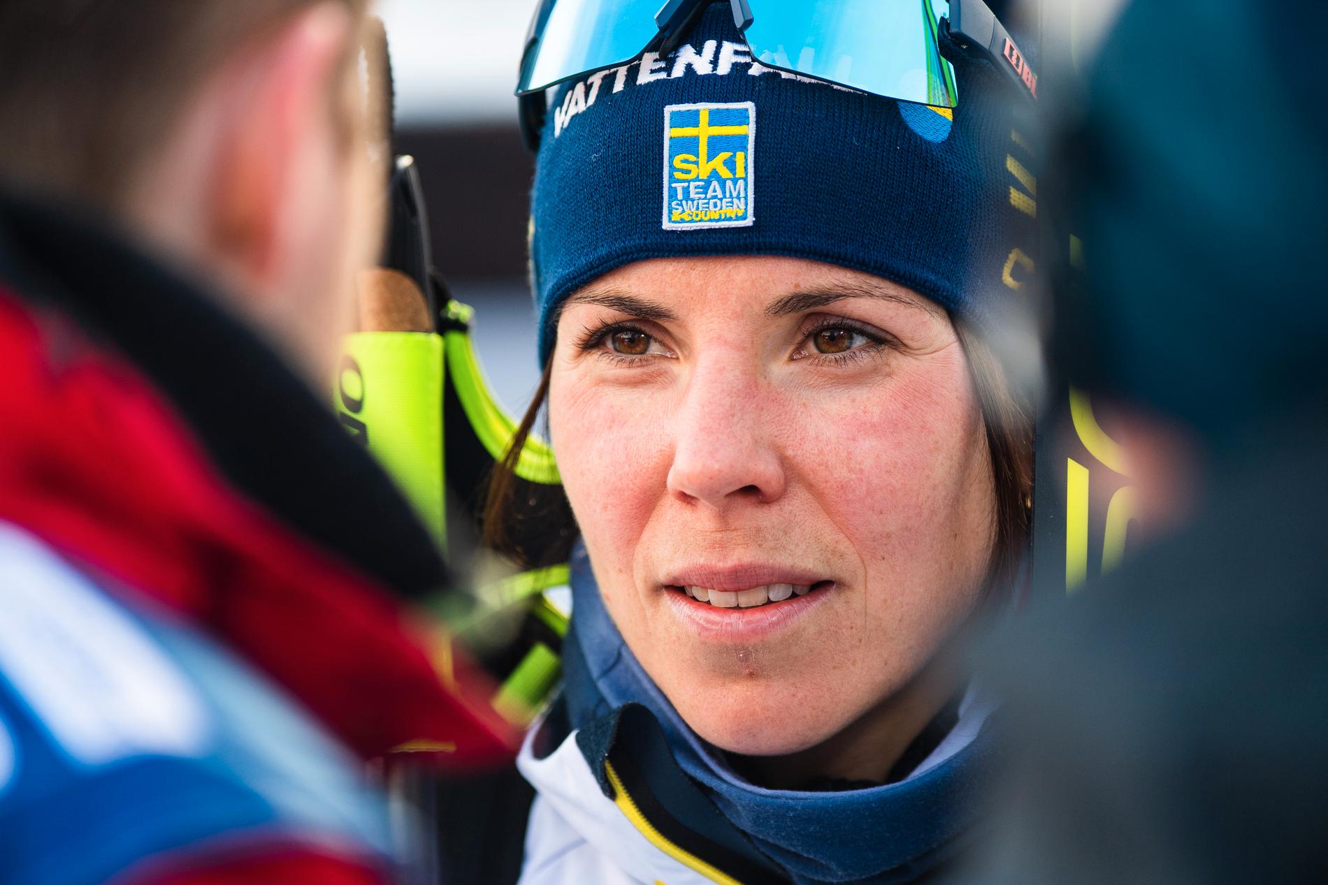 Charlotte Kalla ska köra distansloppet på söndagen i Falun.