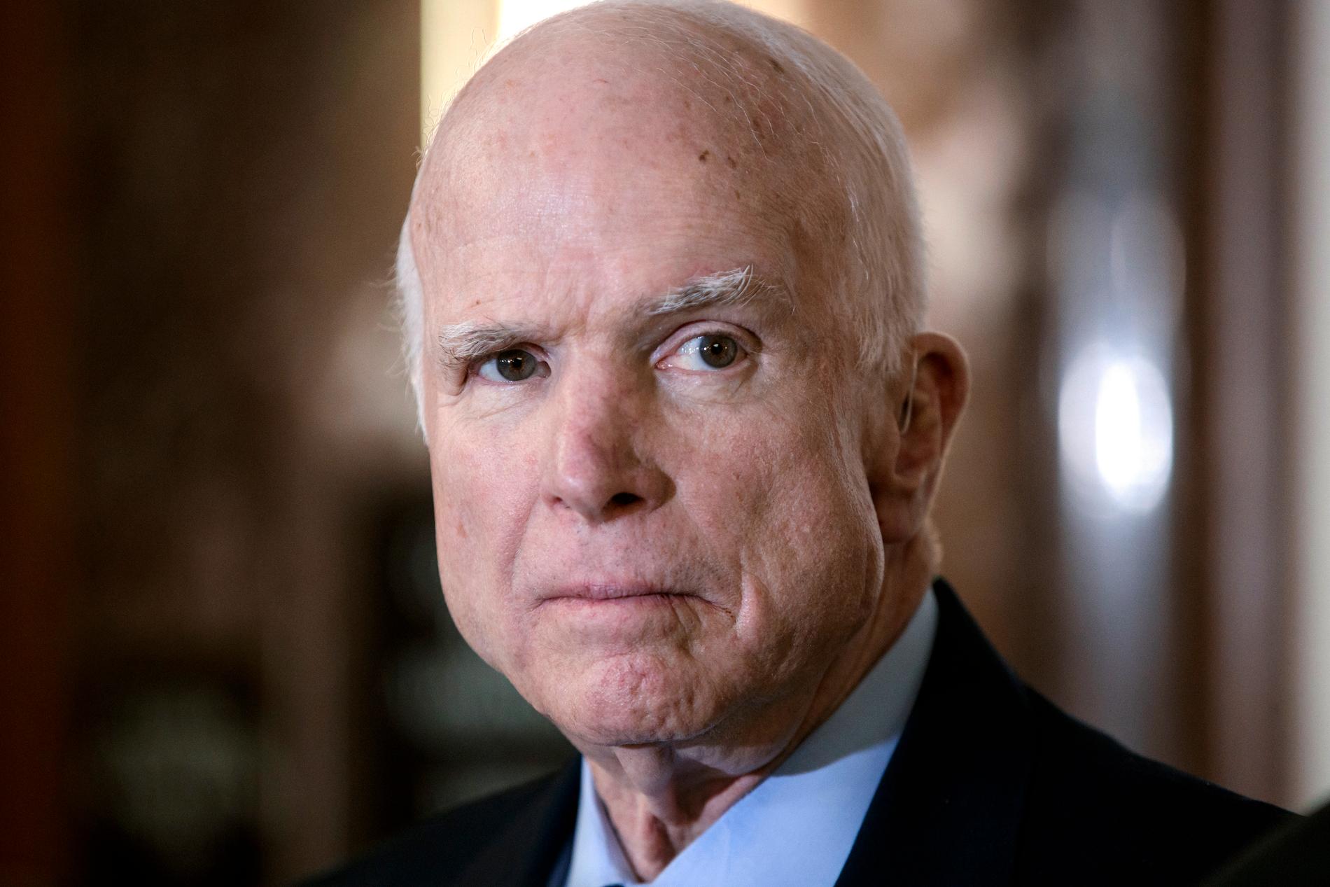 Den nu avlidne Arizonasenatorn John McCain. Arkivbild.